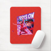 Tapis De Souris Coccinelle | Spots Sur Graphique Violet (Avec souris)