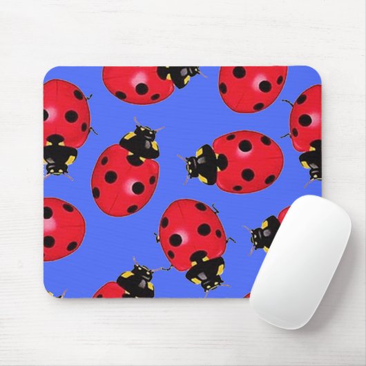 TAPIS DE SOURIS COCCINELLES (Avec souris)