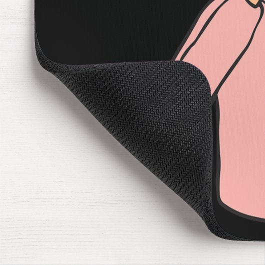 Tapis De Souris Cochon Animal ASL Geste Mains Sourde Perte d'audit (Coin)