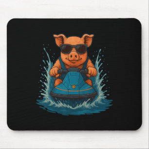 Tapis De Souris Cochon Cool Avec Des Lunettes De Soleil Fermier An