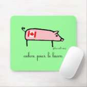 Tapis De Souris Cochon de Canuck (Avec souris)