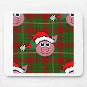 Tapis De Souris cochon de noël