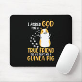 Tapis De Souris Cochon d'Inde est un véritable ami (Avec souris)