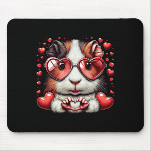Tapis De Souris Cochon d'Inde signe de la main du cœur Hommes Femm
