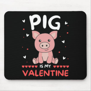 Tapis De Souris Cochon pour la Saint-Valentin mignons animaux coch