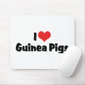 Tapis De Souris Cochons d'Inde à coeur que j'aime (Avec souris)