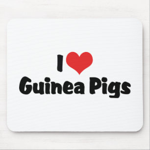 Tapis De Souris Cochons d'Inde à coeur que j'aime