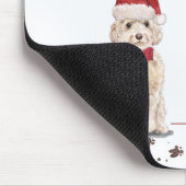 Tapis De Souris Cockapoo Champagne drôle de Noël avec arbre (Coin)