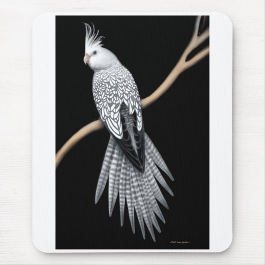 Tapis De Souris Cockatiel Whitefaced Mousepad de perle (Devant)