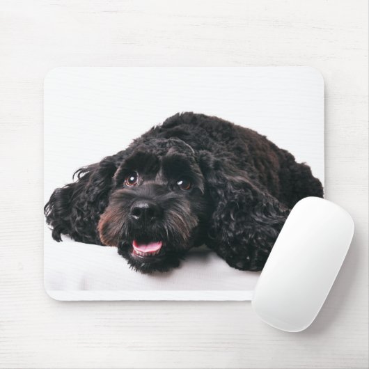 Tapis De Souris cocker poodé mélange chiot mousepad (Avec souris)