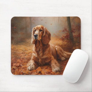 Tapis De Souris Cocker Spaniel à l'automne Feuilles automne Inspir