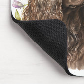 Tapis De Souris Cocker Spaniel au Chocolat dans les Lilas (Coin)
