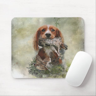 Tapis De Souris Cocker Spaniel avec perdrix gris