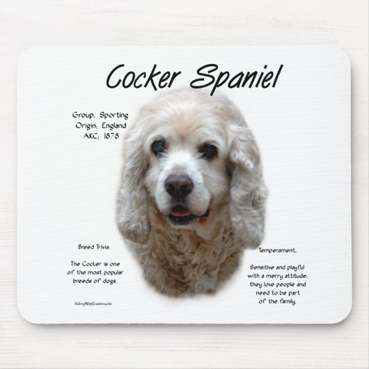 Tapis De Souris Cocker Spaniel (buff) (Devant)