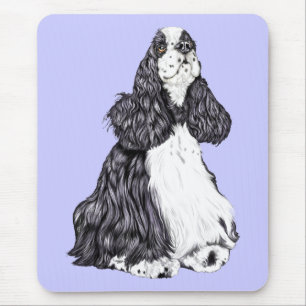Tapis De Souris Cocker Spaniel BW Parti