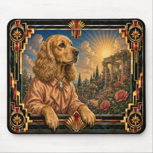 Tapis De Souris Cocker Spaniel, Chien Art Déco