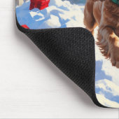 Tapis De Souris Cocker Spaniel coule dans la neige avec le Casquet (Coin)