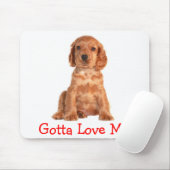 Tapis de souris Cocker Spaniel Faut m'aimer Chiot (Avec souris)