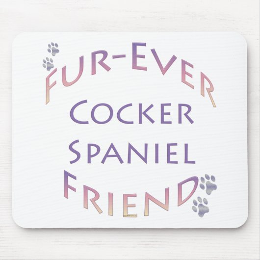Tapis De Souris Cocker Spaniel Furever (Devant)