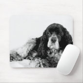 Tapis De Souris Cocker Spaniel noir et blanc Pad (Avec souris)