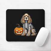 Tapis De Souris Cocker Spaniel Squelette Jack O Lantern Chien Drôl (Avec souris)
