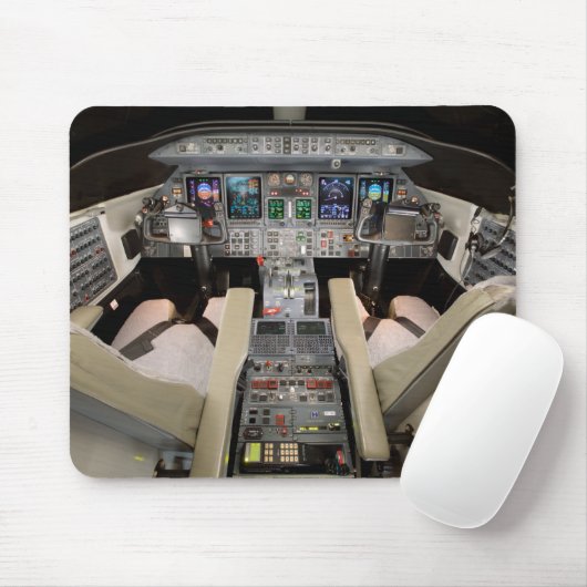 Tapis De Souris Cockpit Lear Jet (Avec souris)