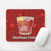 Tapis De Souris cocktail Americano (Avec souris)