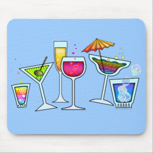TAPIS DE SOURIS COCKTAIL GLASSES MOUSEPAD