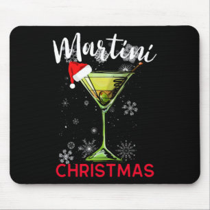 Tapis De Souris Cocktail Martini de Noël Happy Hour Fun Drink Gi