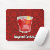 Tapis De Souris Cocktail Negroni (Avec souris)