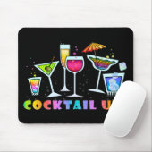 TAPIS DE SOURIS COCKTAIL UP GLASSES MOUSEPAD (Avec souris)