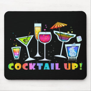 TAPIS DE SOURIS COCKTAIL UP GLASSES MOUSEPAD