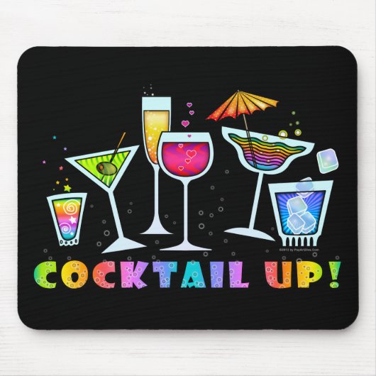 TAPIS DE SOURIS COCKTAIL UP GLASSES MOUSEPAD (Devant)