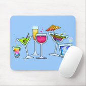 TAPIS DE SOURIS COCKTAIL VERRES MOUSEPAD (Avec souris)