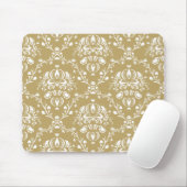 Tapis De Souris Cocoa and Cream Damask (Avec souris)
