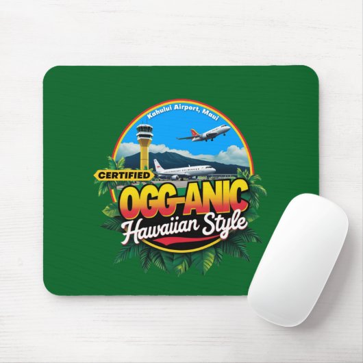 Tapis De Souris Code aéroport Maui OGG (Avec souris)