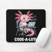 Tapis De Souris Code-alotl Funny Axolotl Tee Pour Programmeurs (Avec souris)