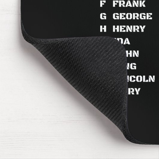 Tapis De Souris Code alphabétique phonétique de l'application de l (Coin)