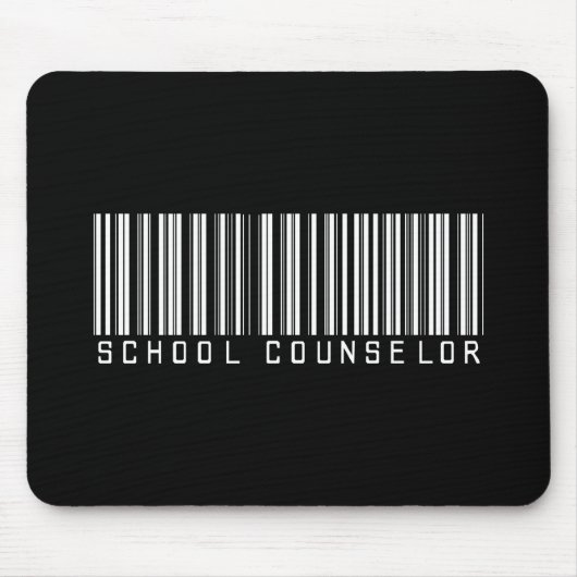Tapis De Souris Code barres de conseiller d'école (Devant)