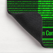 Tapis De Souris Code binaire de sécurité de l'information en vert  (Coin)