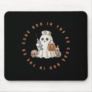 Tapis De Souris Code Boo Dans L'Er Nurse Halloween Cute Ghost Spoo