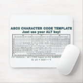 Tapis De Souris Code d'ASCII (Avec souris)