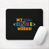 Tapis De Souris Code fonctionne drôle programmeur code logiciel (Avec souris)