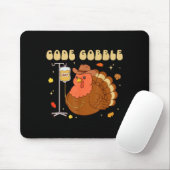 Tapis De Souris Code Gobble Funny Thanksgiving Nurse Rn Cna Medica (Avec souris)