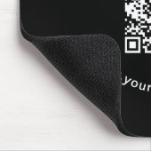 Tapis De Souris Code QR avec nom d'entreprise Texte circulaire gra (Coin)