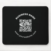 Tapis De Souris Code QR avec nom d'entreprise Texte circulaire gra (Devant)