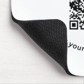 Tapis De Souris Code QR avec nom d'entreprise Texte circulaire gra (Coin)