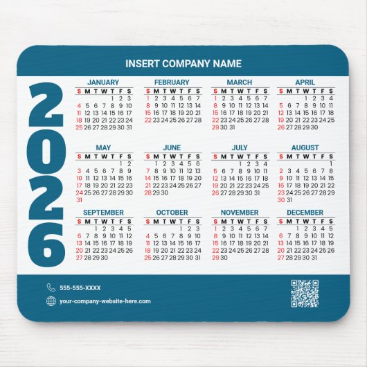 Tapis de souris Code QR Calendrier Promotionnel 20 (Devant)
