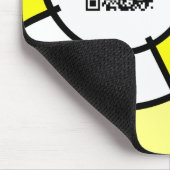 Tapis De Souris code QR du bullseye jaune (Coin)