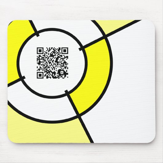 Tapis De Souris code QR du bullseye jaune (Devant)